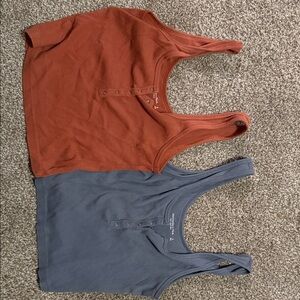 Abercrombie & Fitch Rust and Slate Tank Tops